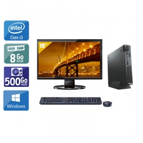 Lenovo ThinkCentre M72E Tiny i3 avec Écran 19 pouces 8Go RAM 500Go HDD Windows 10