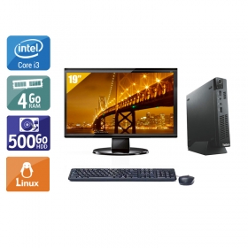 Lenovo ThinkCentre M72E Tiny i3 avec Écran 19 pouces 4Go RAM 500Go HDD Linux
