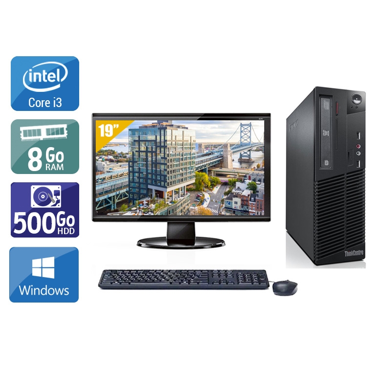 Acheter Lenovo ThinkCentre M73 SFF i3 + Écran - 19'' 8Go RAM 500Go HDD Windows 10 Bon étatOccasion certifiée reconditionnée Bon état - 224,17 € Lenovo ThinkCentre M73 SFF i3 + Écran - 19'' 8Go RAM 500Go HDD Windows 10 Bon étatOccasion certifiée reconditionnée Bon état - reconditionné disponible sur Kiatoo