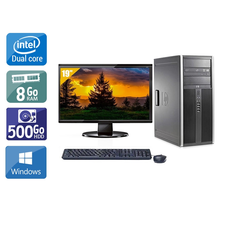 HP Compaq dc5800 Tower Dual Core + Écran - 19'' 8Go RAM 500Go HDD Windows 10  Bon étatOccasion certifiée reconditionnée Bon état -  reconditionné disponible sur Kiatoo