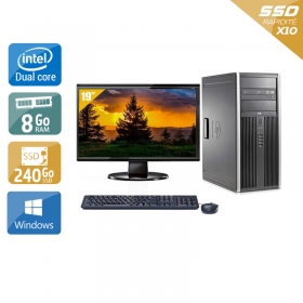 HP Compaq dc5800 Tower Dual Core avec Écran 19 pouces 8Go RAM 240Go SSD Windows 10