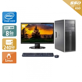 HP Compaq dc5800 Tower Dual Core avec Écran 19 pouces 8Go RAM 240Go SSD Linux