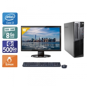 Lenovo ThinkCentre M91 USFF i3 avec Écran 19 pouces 8Go RAM 500Go HDD Linux