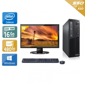 Lenovo ThinkCentre M82 SFF Celeron Dual Core avec Écran 19 pouces 8Go RAM 480Go SSD Windows 10