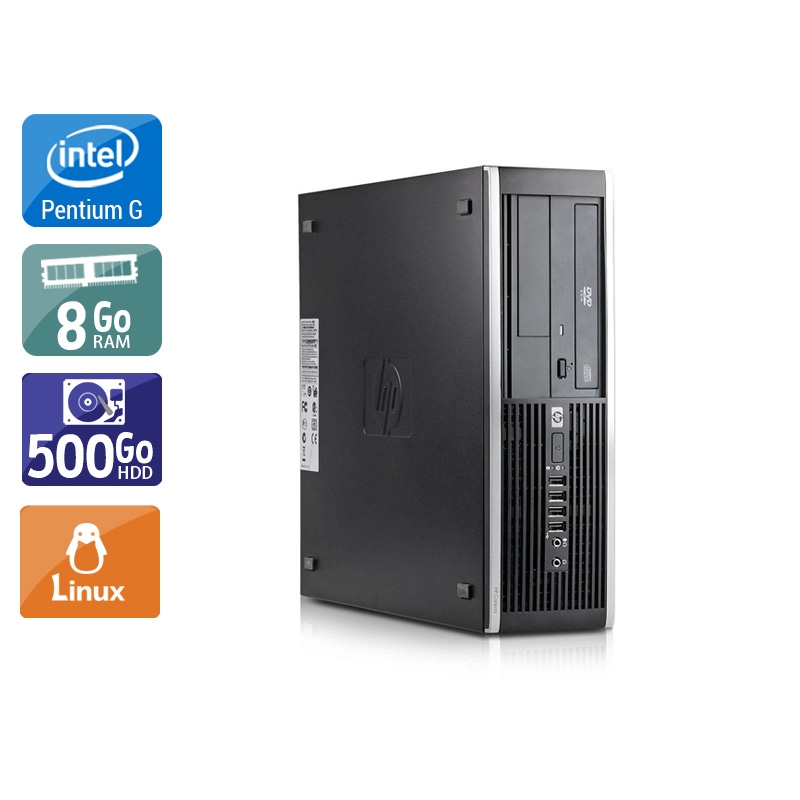 HP Compaq Elite 8100 SFF Pentium G Dual Core 8Go RAM 500Go HDD Linux