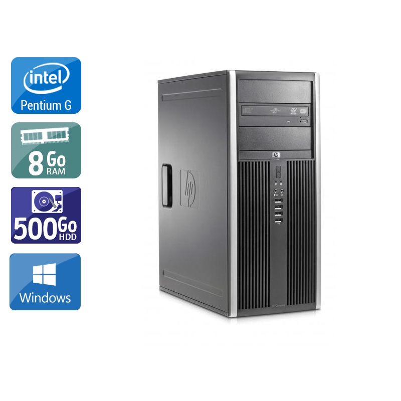 HP Compaq Elite 8100 Tower Pentium G Dual Core 8Go RAM 500Go HDD Windows 10
