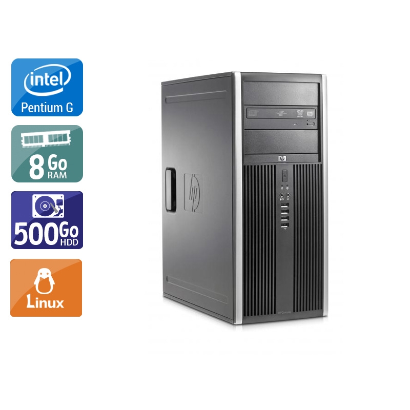 HP Compaq Elite 8100 Tower Pentium G Dual Core 8Go RAM 500Go HDD Linux