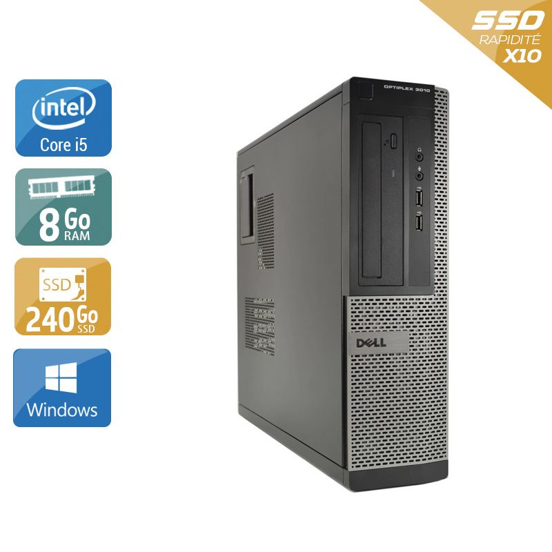 Dell Optiplex 3010 Desktop i5 - 8Go RAM 240Go SSD Windows 10