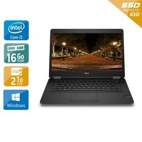 Dell Latitude E7470 i5 Gen 6 16Go RAM 2To SSD Windows 10