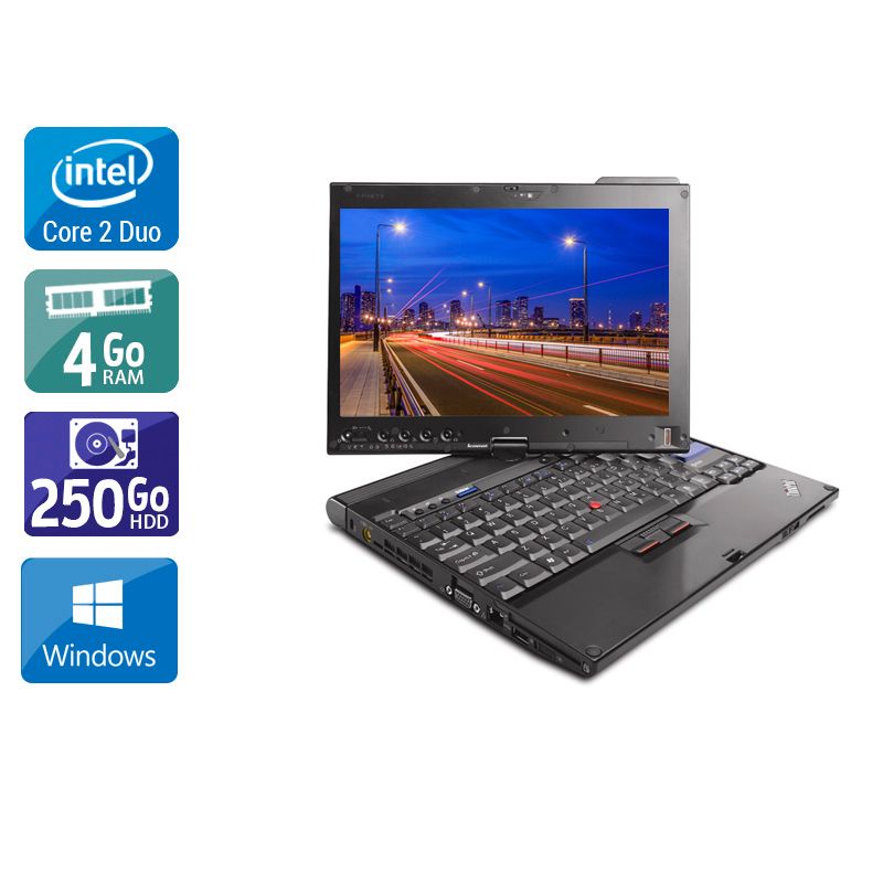 Lenovo Thinkpad X200T Core 2 Duo 4Go RAM 250Go HDD Windows 10