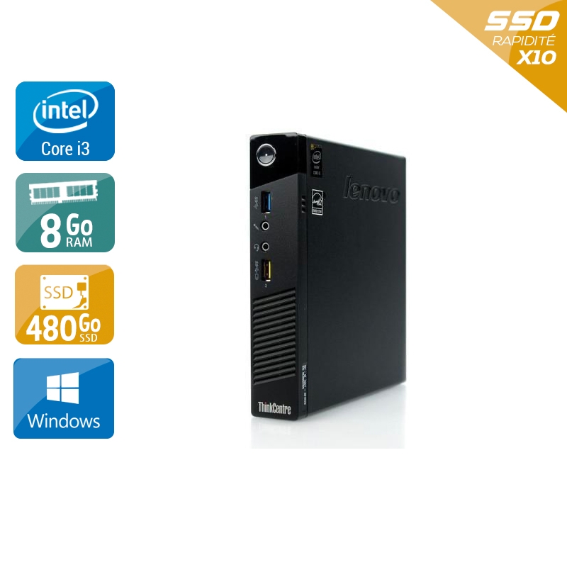 Acheter Lenovo ThinkCentre M73 Tiny i3 - 8Go RAM 480Go SSD Windows 10 Bon étatOccasion certifiée reconditionnée Bon état - 232,50 € Lenovo ThinkCentre M73 Tiny i3 - 8Go RAM 480Go SSD Windows 10 Bon étatOccasion certifiée reconditionnée Bon état - reconditionné disponible sur Kiatoo