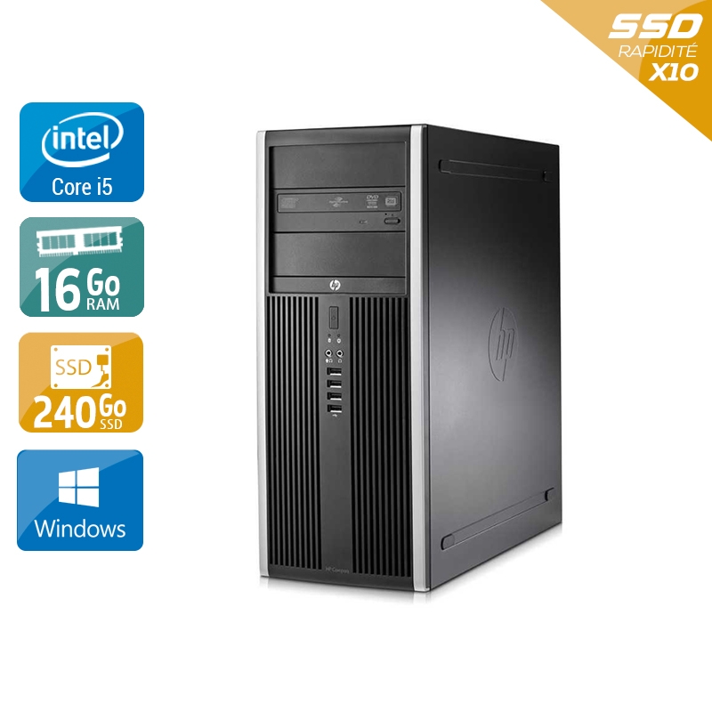 HP Compaq Elite 8100 Tower i5 16Go RAM 240Go SSD Windows 10