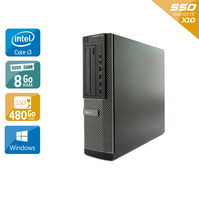 Dell Optiplex 790 Desktop i3 8Go RAM 480Go SSD Windows 10