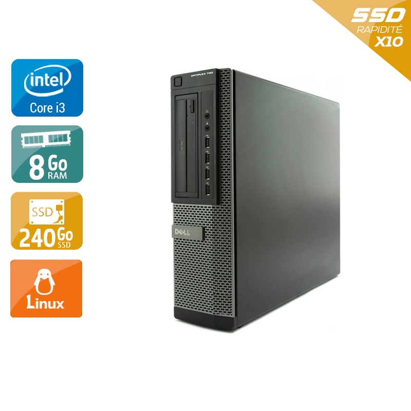 Dell Optiplex 790 Desktop i3 8Go RAM 240Go SSD Linux
