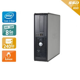 Dell Optiplex 745 SFF Core 2 Duo 8Go RAM 240Go SSD Linux