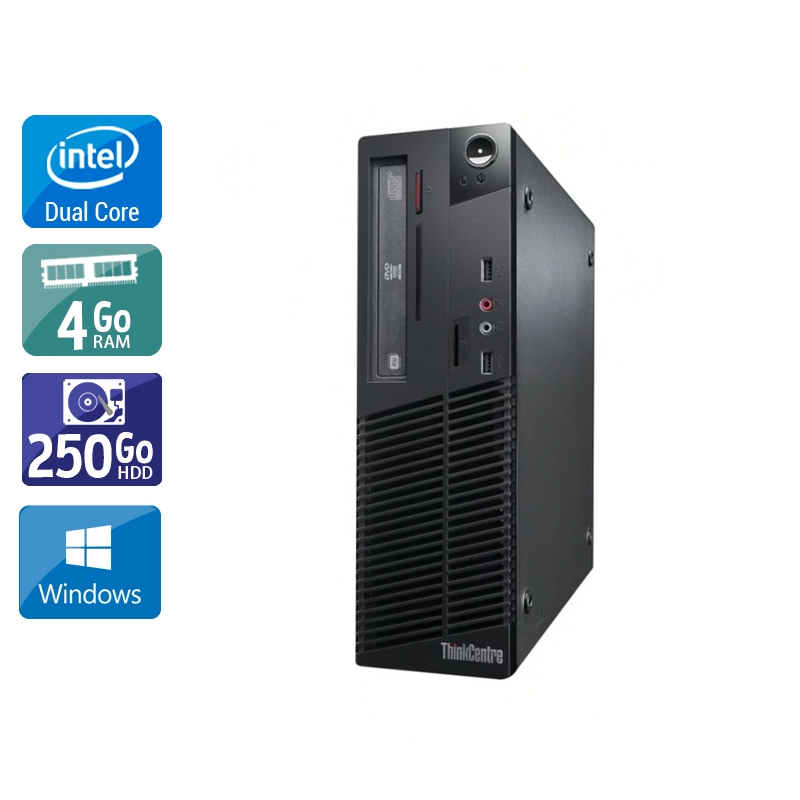 Acheter Lenovo ThinkCentre M70E SFF Dual Core - 4Go RAM 250Go HDD Windows 10 Très bon étatOccasion certifiée reconditionnée Bon état - 232,50 € Lenovo ThinkCentre M70E SFF Dual Core - 4Go RAM 250Go HDD Windows 10 Très bon étatOccasion certifiée reconditionnée Bon état - reconditionné disponible sur Kiatoo