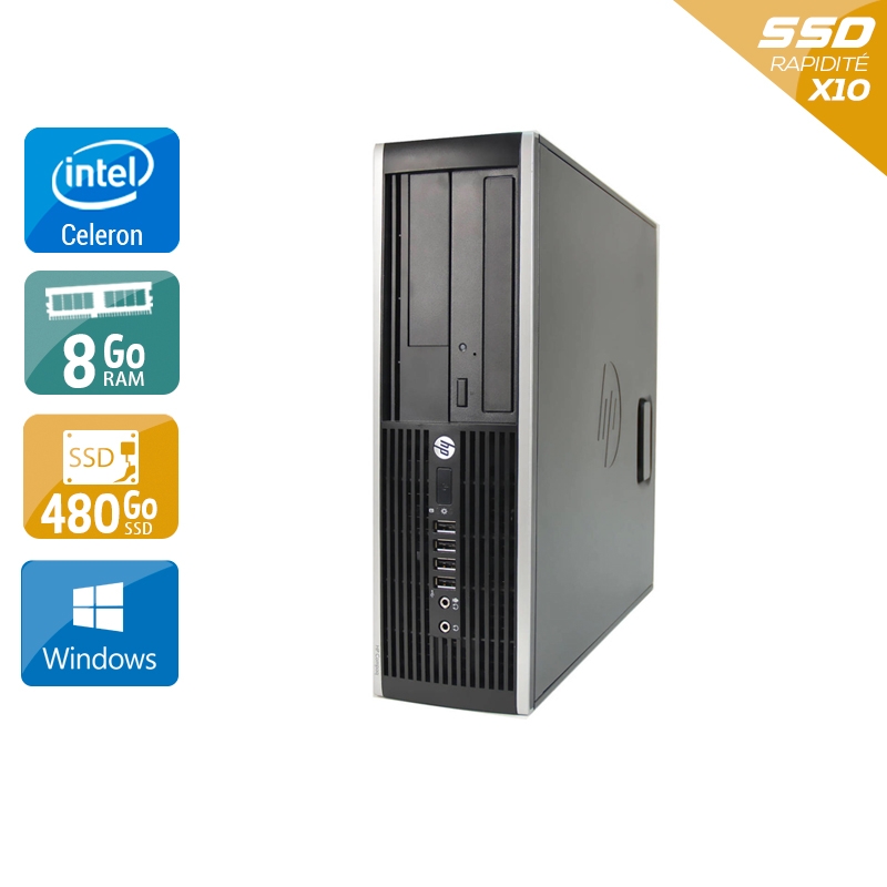 HP Compaq Pro 6200 SFF Celeron Dual Core - 8Go RAM 480Go SSD Windows 10  État correctOccasion certifiée reconditionnée Bon état -  reconditionné disponible sur Kiatoo