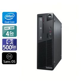 Lenovo ThinkCentre M70E SFF Dual Core - 4Go RAM 500Go HDD Sans OS