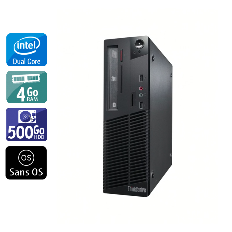 Lenovo ThinkCentre M70E SFF Dual Core - 4Go RAM 500Go HDD Sans OS  Bon étatOccasion certifiée reconditionnée Bon état -  reconditionné disponible sur Kiatoo
