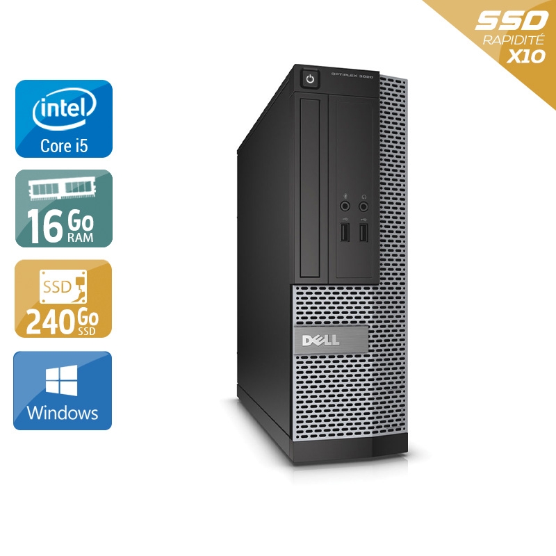 Dell Optiplex 3020 SFF i5 16Go RAM 240Go SSD Windows 10