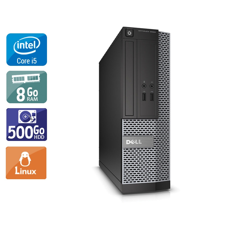Dell Optiplex 3020 SFF i5 - 8Go RAM 500Go HDD Linux  Très bon étatOccasion certifiée reconditionnée Bon état -  reconditionné disponible sur Kiatoo