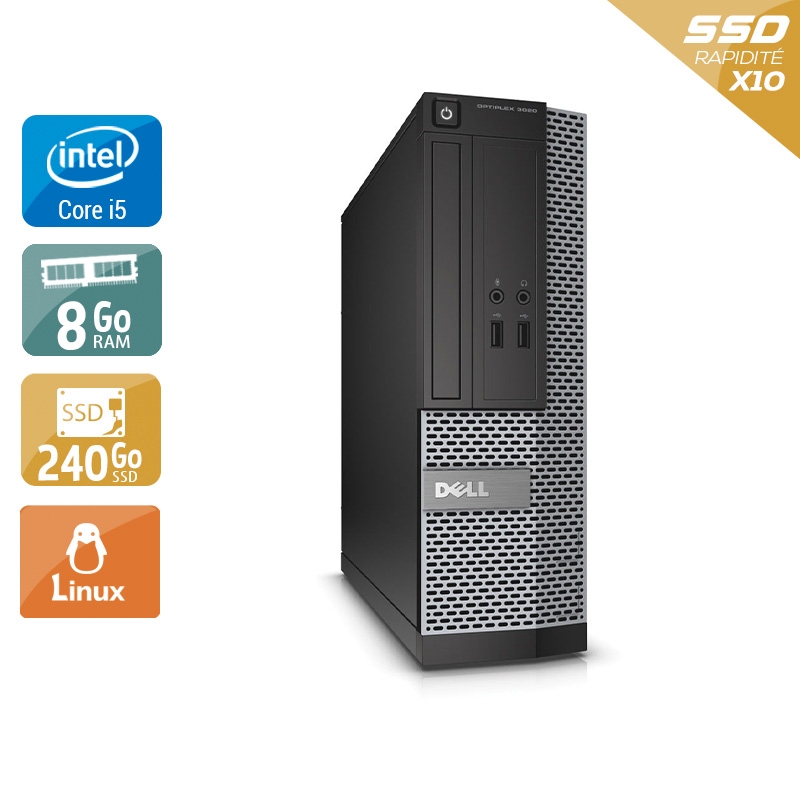 Dell Optiplex 3020 SFF i5 8Go RAM 240Go SSD Linux