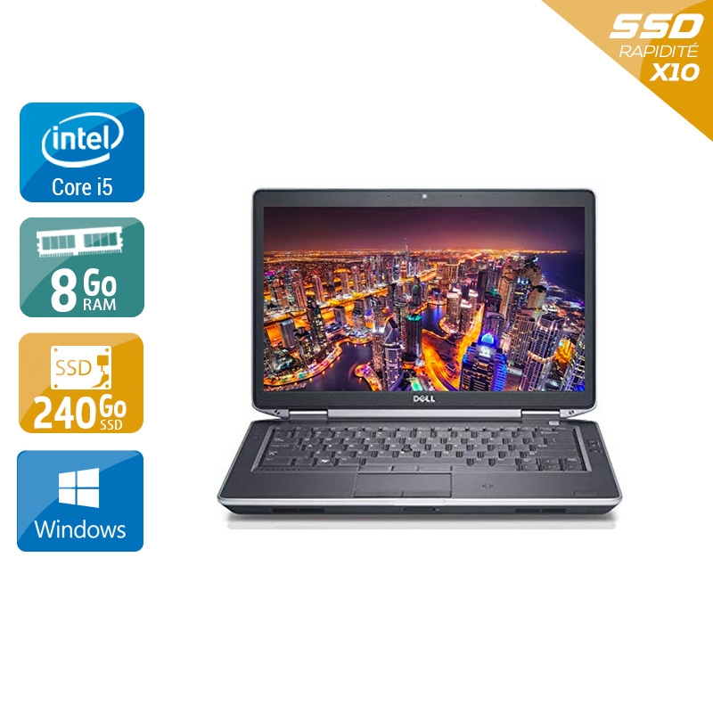 Dell Latitude e6440 14'' i5  - 8Go RAM 240Go SSD Windows 10  État correctOccasion certifiée reconditionnée Bon état -  reconditionné disponible sur Kiatoo