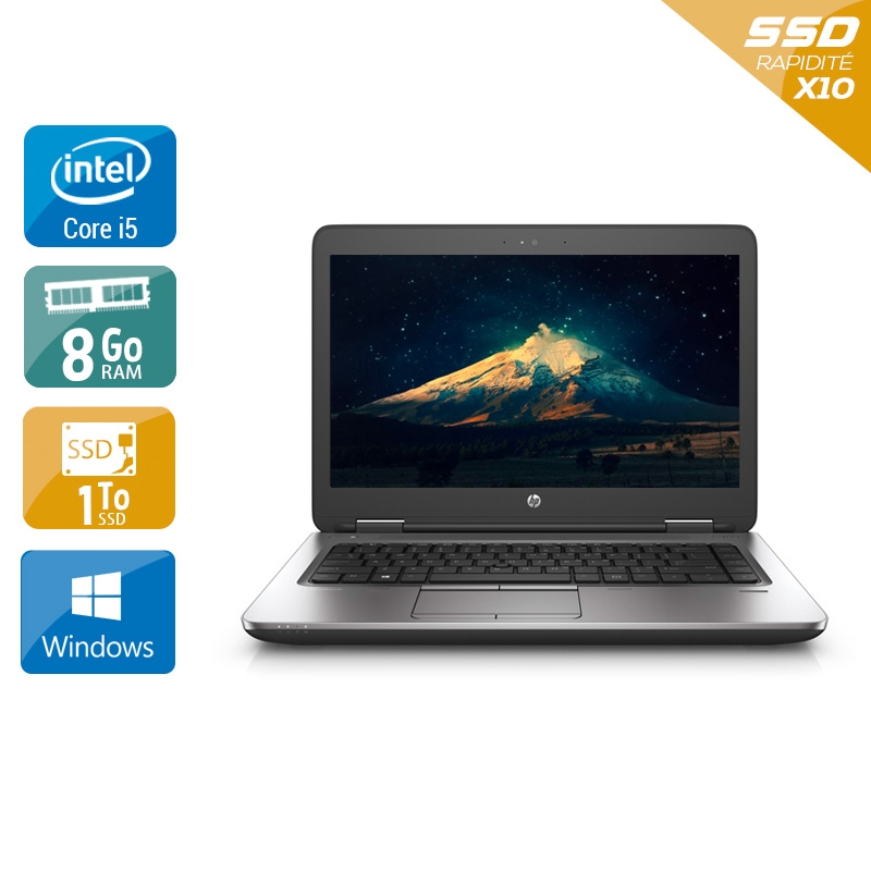 HP Probook 640 G2 14'' i5 Gen 6  - 8Go RAM 1To SSD Windows 10  État correctOccasion certifiée reconditionnée Bon état -  reconditionné disponible sur Kiatoo