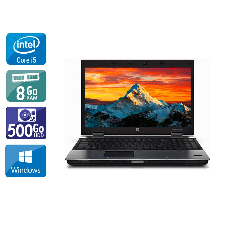 HP EliteBook 8440p i5  - 8Go RAM 500Go HDD Windows 10