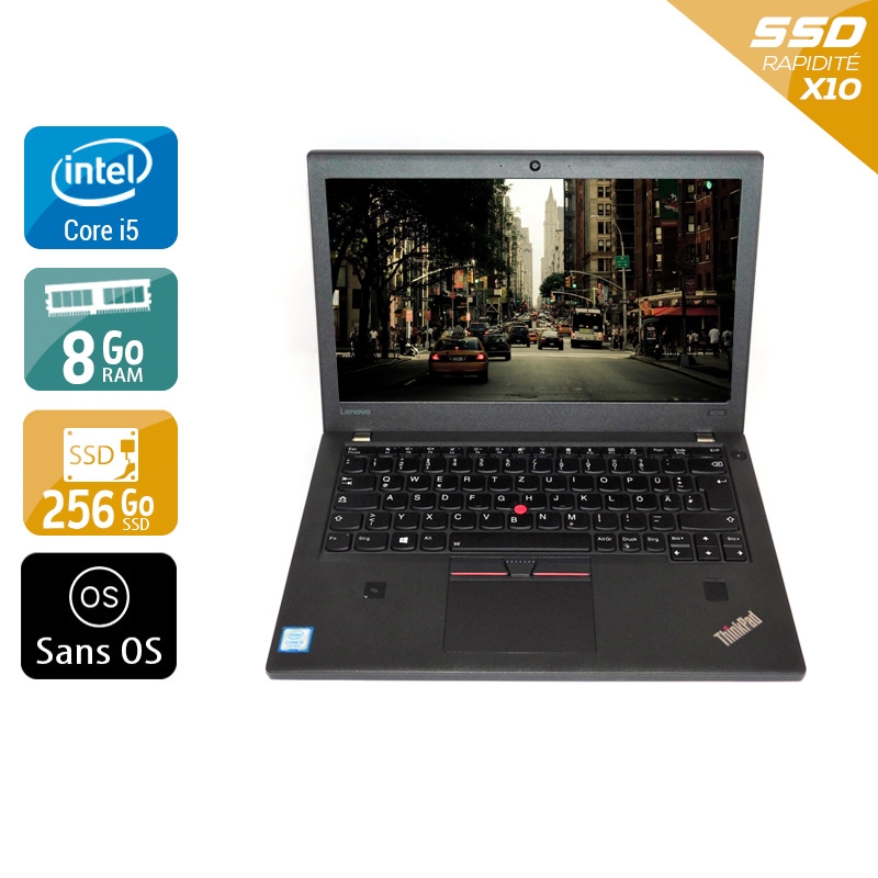 Lenovo Thinkpad X270 i5 Gen 7  - 8Go RAM 256Go SSD Sans OS
