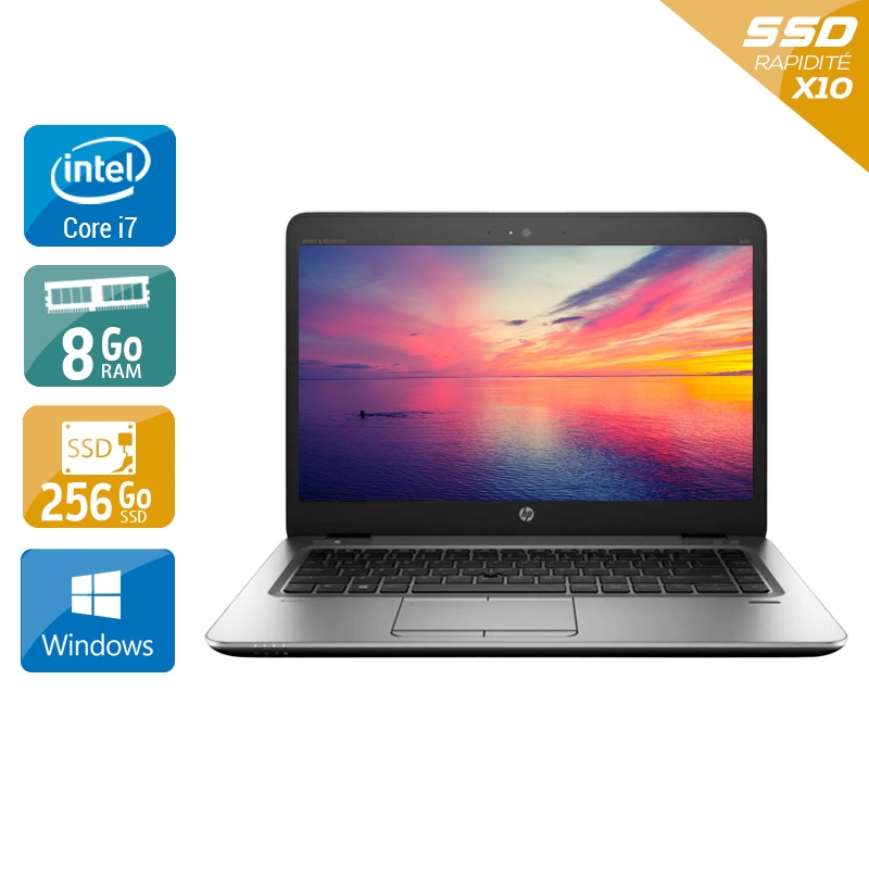 HP EliteBook 840r G4 14'' i5 Gen 7  - 8Go RAM 256Go SSD Windows 10 - Etat du Produit : État correct  État correctOccasion certifiée reconditionnée