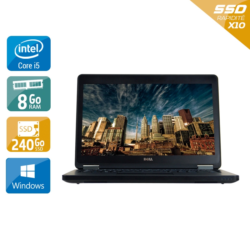 Dell Latitude e5250 12,5" i5 - 8Go RAM 240Go SSD Windows 10