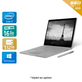 Microsoft Surface Book 13,5" i7 Gen 6 16Go RAM 512Go SSD Windows 10