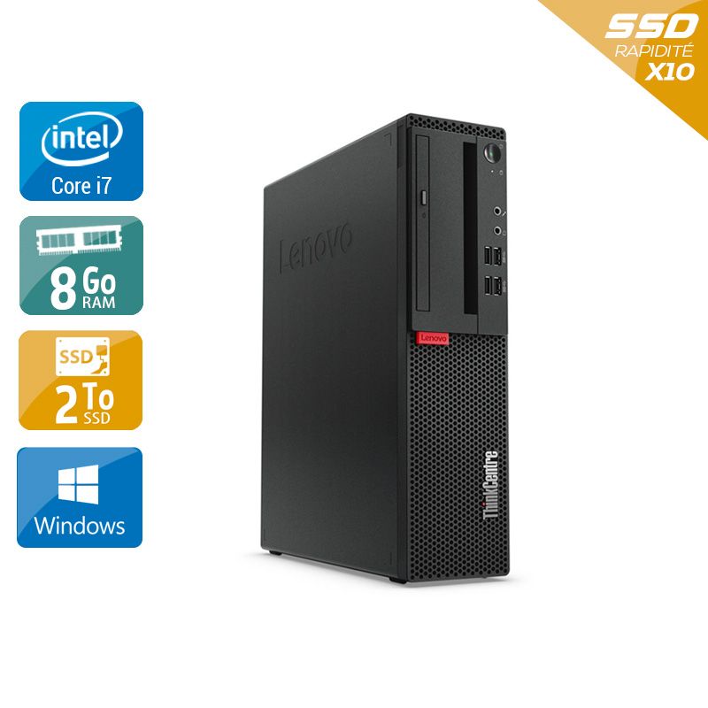 Lenovo ThinkCentre M910 SFF i7 Gen 6 - 8Go RAM 120Go SSD Windows 10