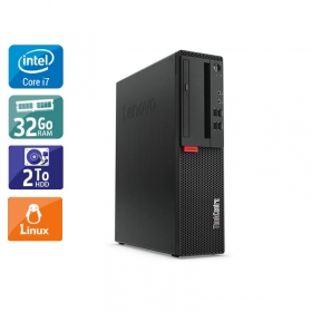 Lenovo ThinkCentre M910 SFF i7 Gen 6 32Go RAM 2To HDD Linux