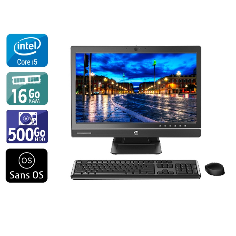 HP ProOne 600 G1 AIO i5 21" - 16Go RAM 500Go HDD Sans OS