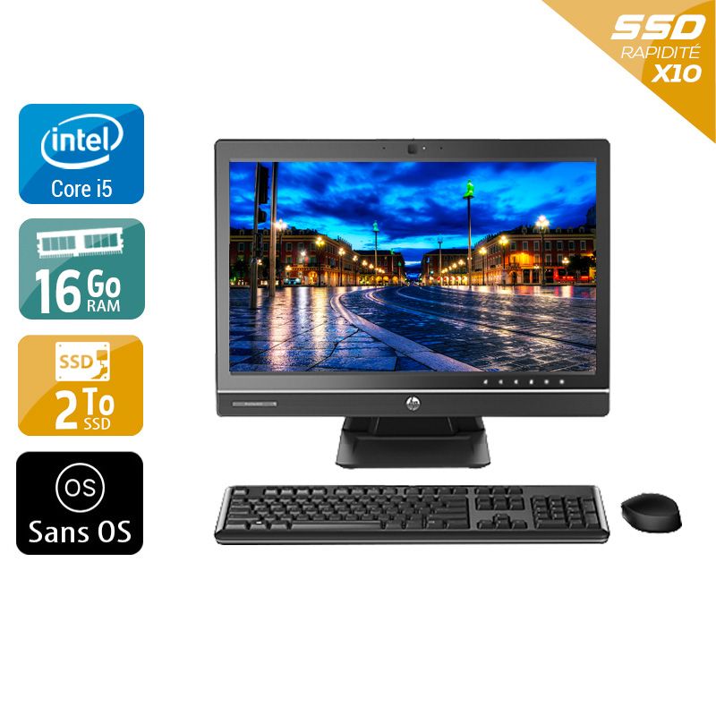 HP ProOne 600 G1 AIO i5 21" - 16Go RAM 2To SSD Sans OS