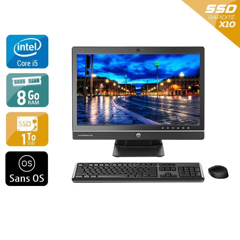 HP ProOne 600 G1 AIO i5 21" - 8Go RAM 1To SSD Sans OS