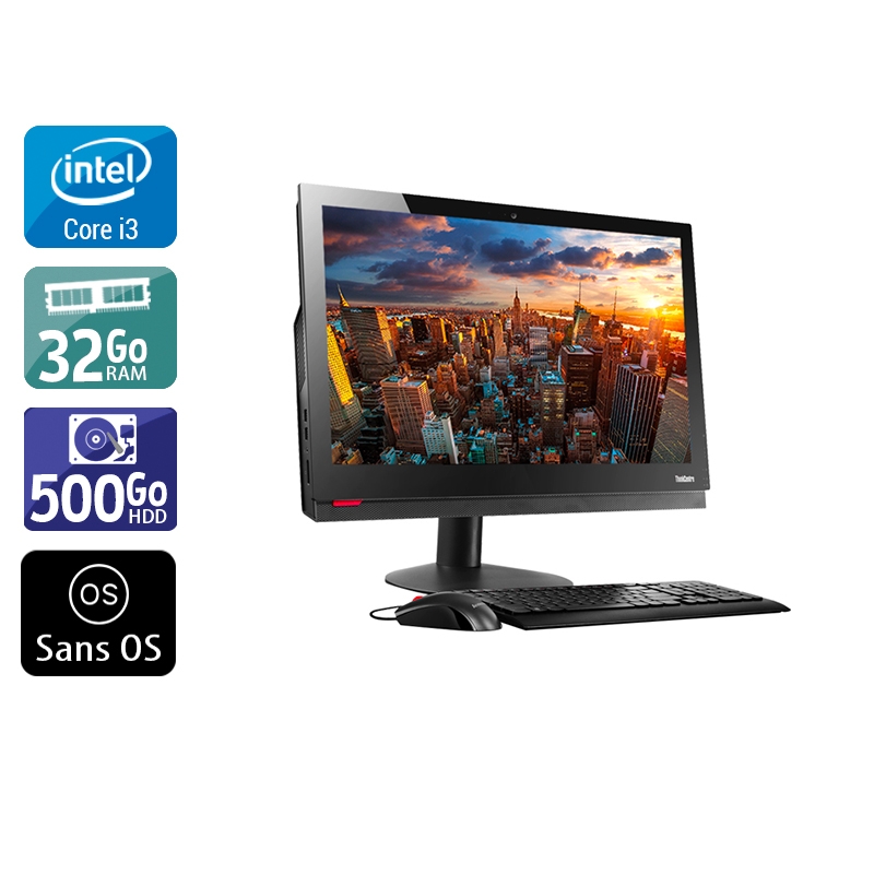 Lenovo ThinkCentre M910Z AIO i3 Gen 7 24" - 32Go RAM 500Go HDD Sans OS