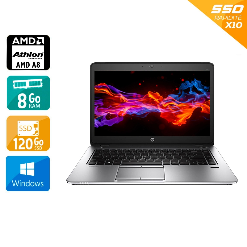 HP EliteBook 725 G3 12,5'' AMD A8 - 8Go RAM 120Go SSD Windows 10  État correctOccasion certifiée reconditionnée Bon état -  reconditionné disponible sur Kiatoo