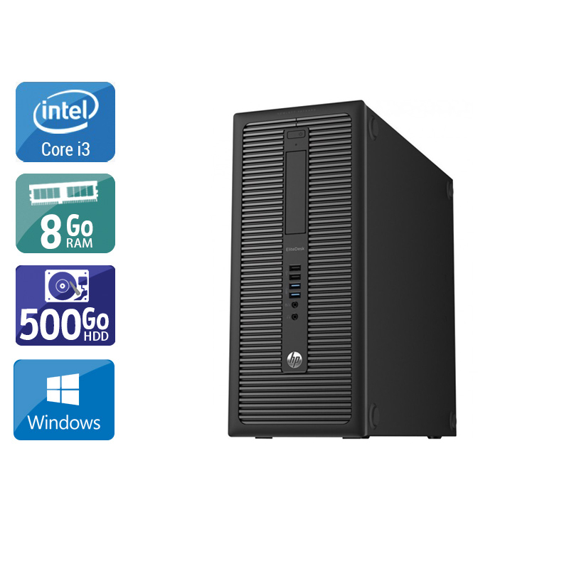HP EliteDesk 800 G1 Tower i3 - 8Go RAM 500Go HDD Windows 10  Bon étatOccasion certifiée reconditionnée Bon état -  reconditionné disponible sur Kiatoo