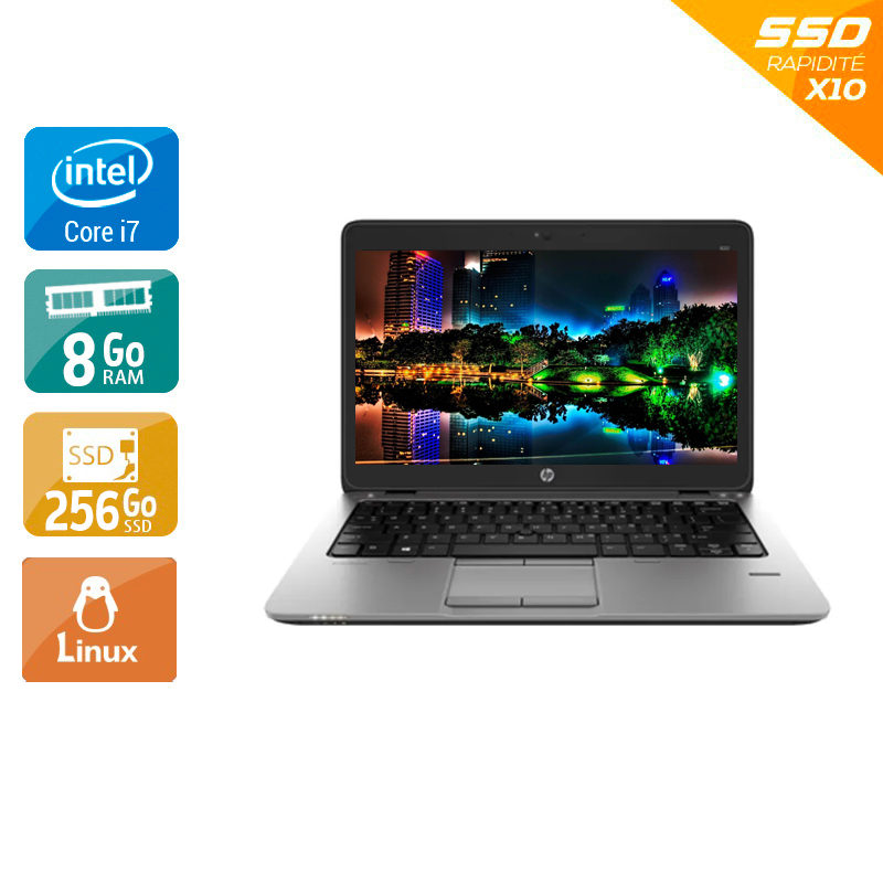 HP EliteBook 820 G1 12,5'' i7 - 8Go RAM 256Go SSD Linux - Etat du Produit : État correct  État correctOccasion certifiée reconditionnée