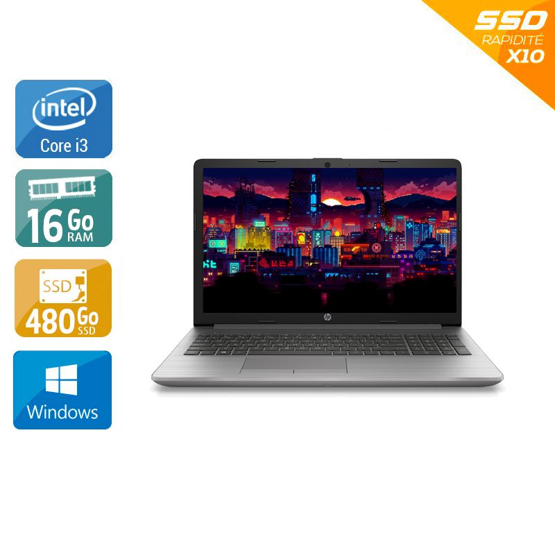 HP250 G7 15,6" i3 Gen 7 - 16Go RAM 480Go SSD Windows 10