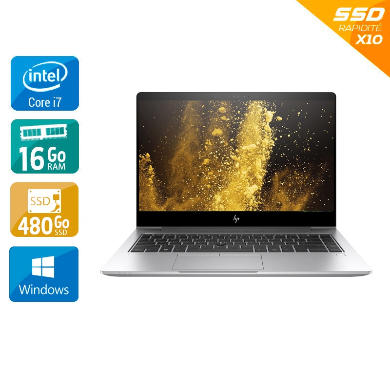 HP EliteBook 840 G5 14" i7 Gen 8 - 16Go RAM 480Go SSD Windows 10