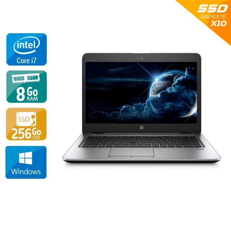 HP EliteBook 840 G3 14" i7 Gen 6 - 8Go RAM 256Go SSD Windows 10
