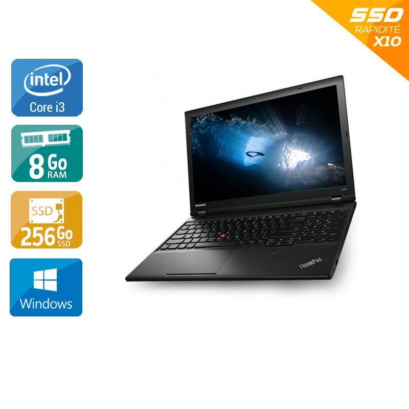 Lenovo ThinkPad L540 15,6" i3 - 8Go RAM 256Go SSD Windows 10