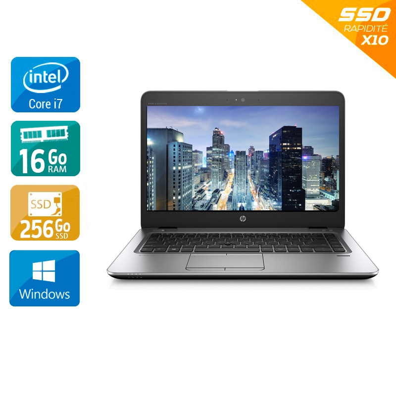 HP EliteBook 840 G3 14" i7 Gen 6 - 16Go RAM 256Go SSD Windows 10 Pro