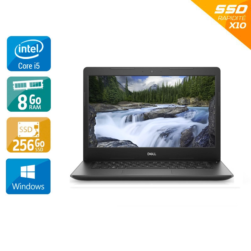 Dell Latitude 3490 14'' i5 Gen 8 - 8Go RAM 256Go SSD Windows 11 Pro  État correctOccasion certifiée reconditionnée Bon état -  reconditionné disponible sur Kiatoo
