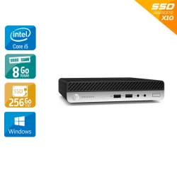 HP ProDesk 400 G4 Mini PC i5 Gen 8 - 8Go RAM 256Go SSD Windows 11 Pro