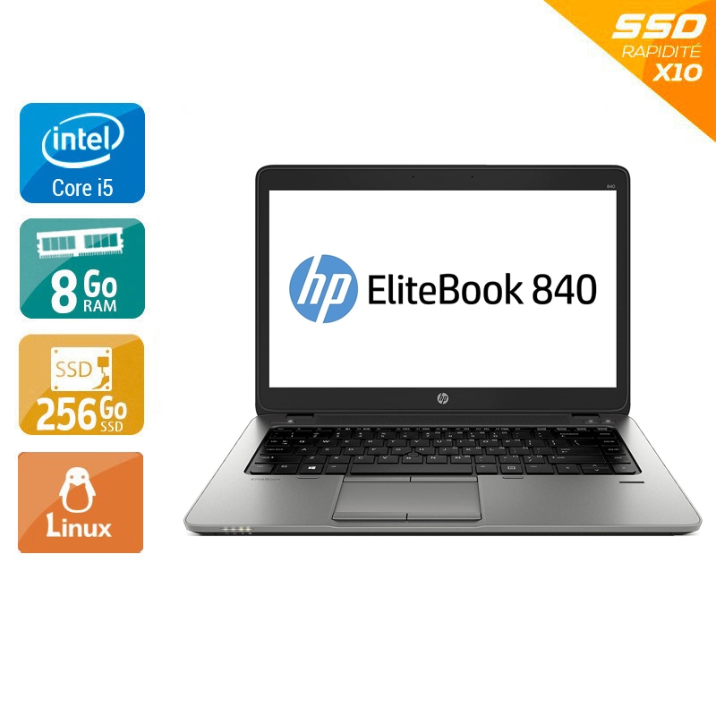 HP EliteBook 840 G8 14'' i5 Gen 11 - 8Go RAM 256Go SSD Linux  Bon étatOccasion certifiée reconditionnée Bon état -  reconditionné disponible sur Kiatoo